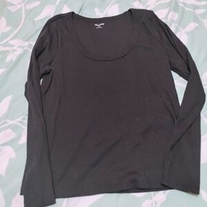 Old Navy Classic Black Long Sleeve Blouse